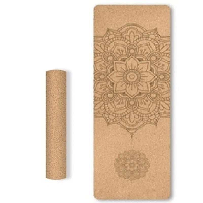 Portable Cork Yoga Mat – Non-Slip Eco-Friendly TPE Exercise Mat greenroot living