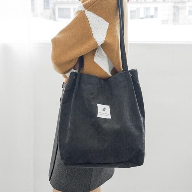 Women's Shopping Bag Large Ladies Canvas Shoulder Bags Tote Shopper Eco Reusable Bag Cotton Cloth Handbag For Women greenroot living