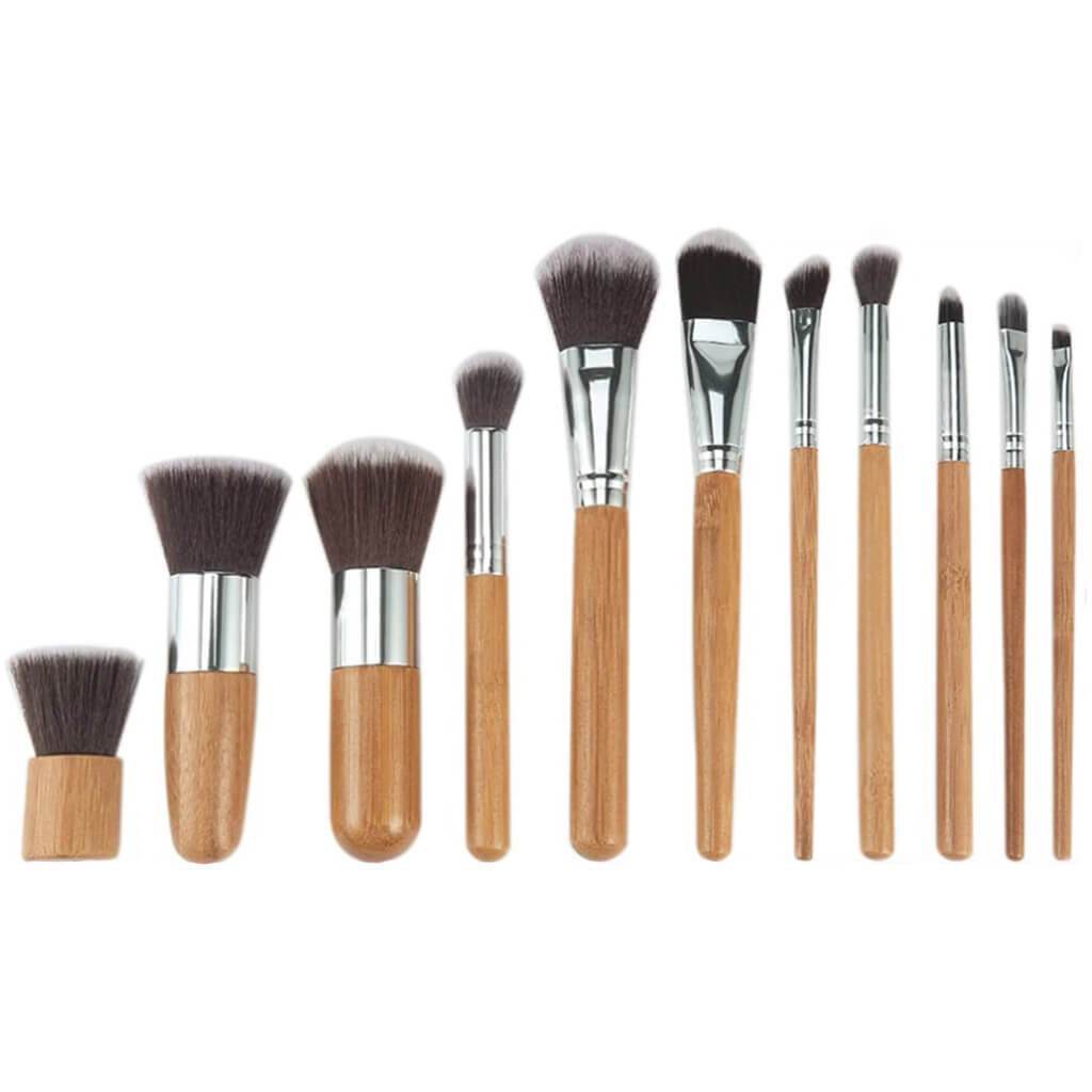 Bamboo Handle Makeup Brush Bamboo Pole Makeup Brushes Suit Bamboo Pole With Sack Top Quality greenroot living