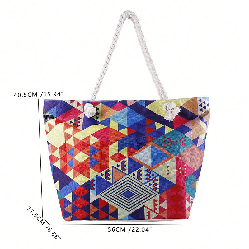Geometric Large Capacity Multifunctional Tote greenroot living