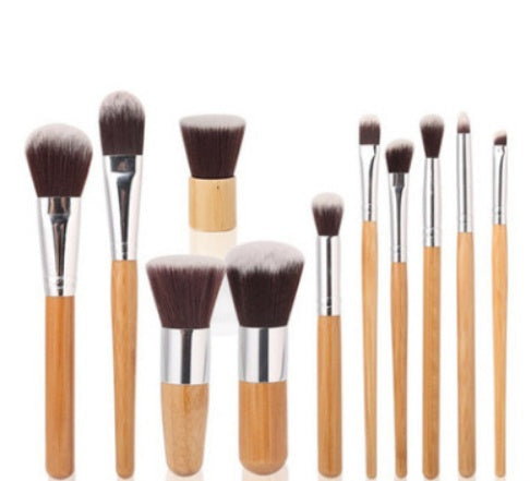 Bamboo Handle Makeup Brush Bamboo Pole Makeup Brushes Suit Bamboo Pole With Sack Top Quality greenroot living