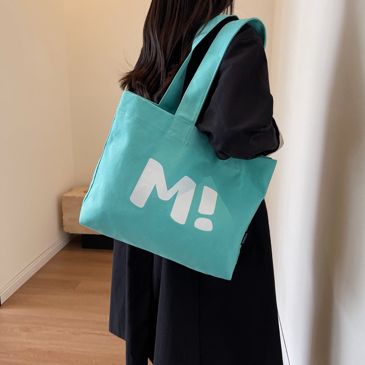 Letter Printed Shouder Bags Canvas Totes Bags For Women Shopper Girls Handbags Eco Environmental Large Capacity Shopping Bags greenroot living