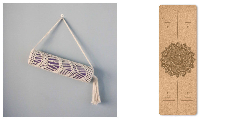 Portable Cork Yoga Mat – Non-Slip Eco-Friendly TPE Exercise Mat greenroot living