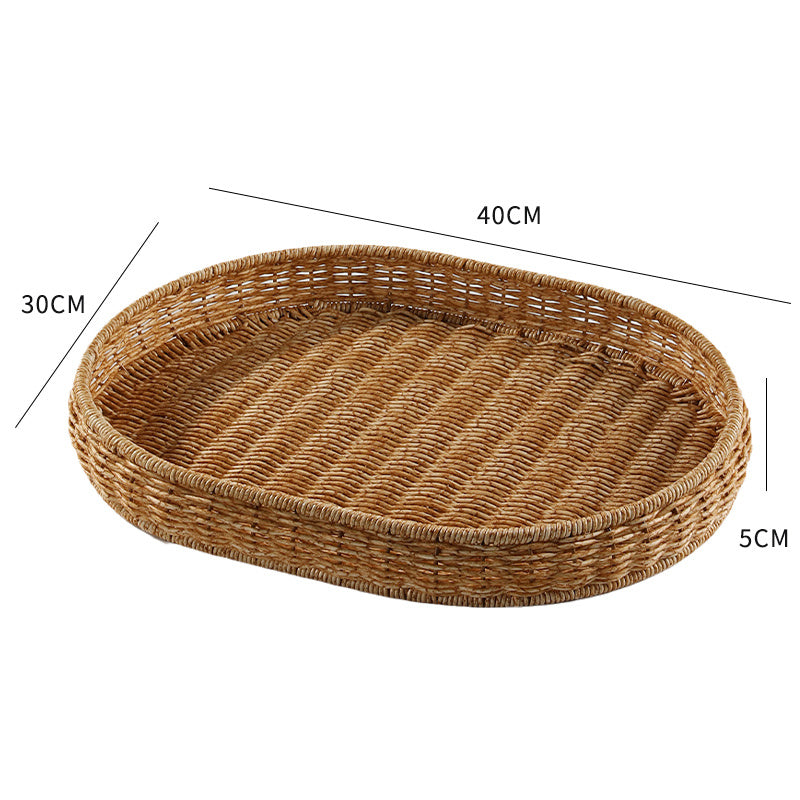 Rattan Fruit Hand-woven Japanese Steamed Bread Basket greenroot living