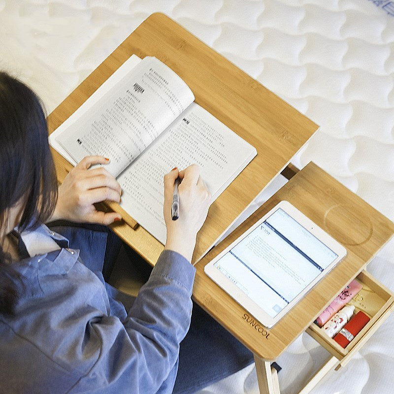 Folding Laptop Bed with Small Table Lazy Simple Desk greenroot living