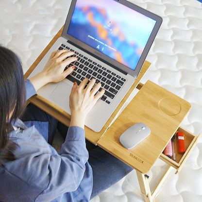 Folding Laptop Bed with Small Table Lazy Simple Desk greenroot living