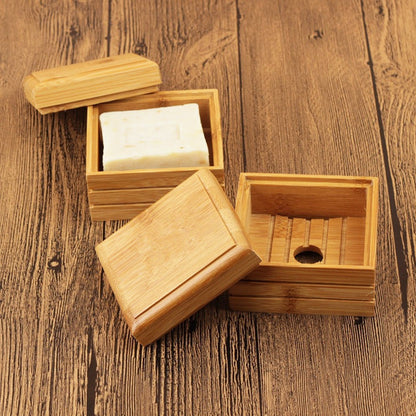 Soap box bamboo wood soap holder greenroot living