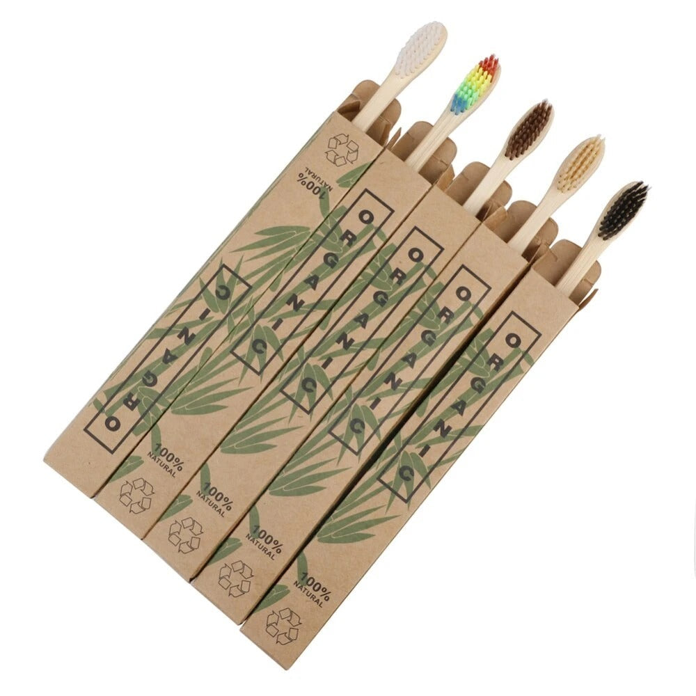 10 Bamboo toothbrushes greenroot living