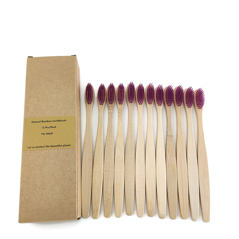12 Bamboo charcoal environmentally friendly toothbrushes greenroot living