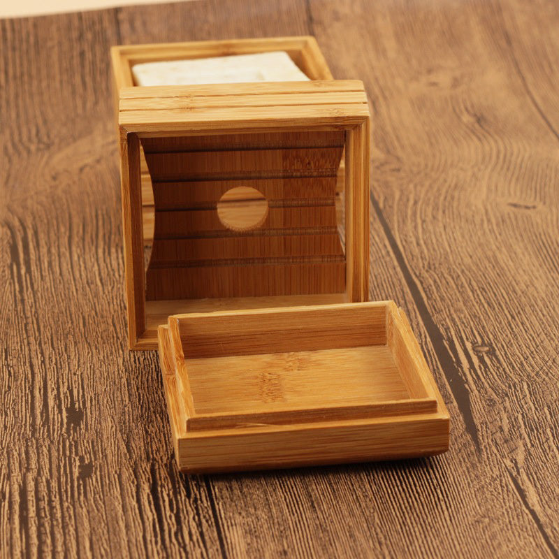 Soap box bamboo wood soap holder greenroot living