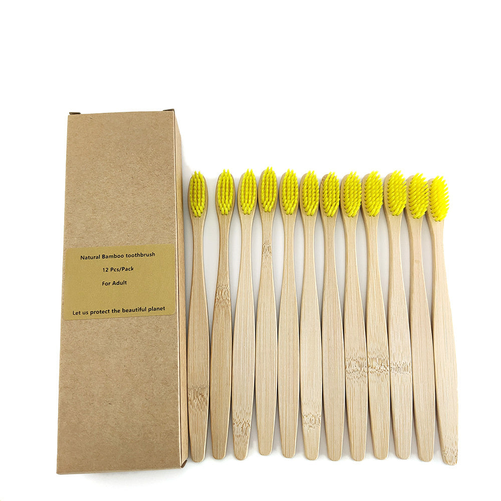 12 Bamboo charcoal environmentally friendly toothbrushes greenroot living