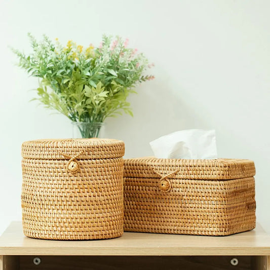 Rattan Handmade Tissue Box – Eco-Friendly & Stylish Storage greenroot living