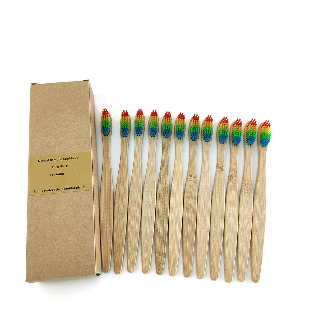 12 Bamboo charcoal environmentally friendly toothbrushes greenroot living