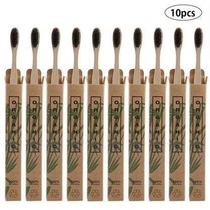 10 Bamboo toothbrushes greenroot living