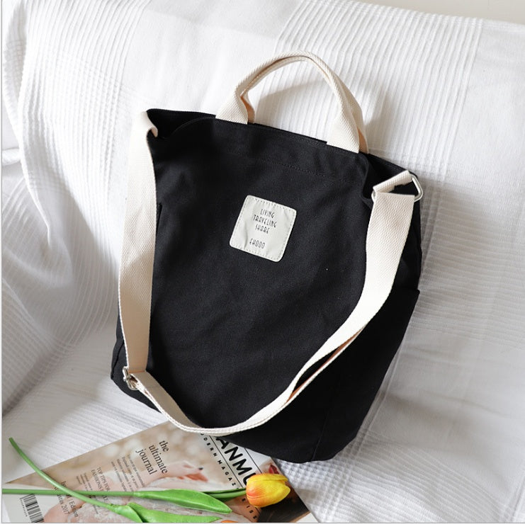 Korean Art Canvas Shoulder Bag Handbag Foreign Trade Simple Small Messenger Bag Casual Cloth Bag Shopping Bag greenroot living