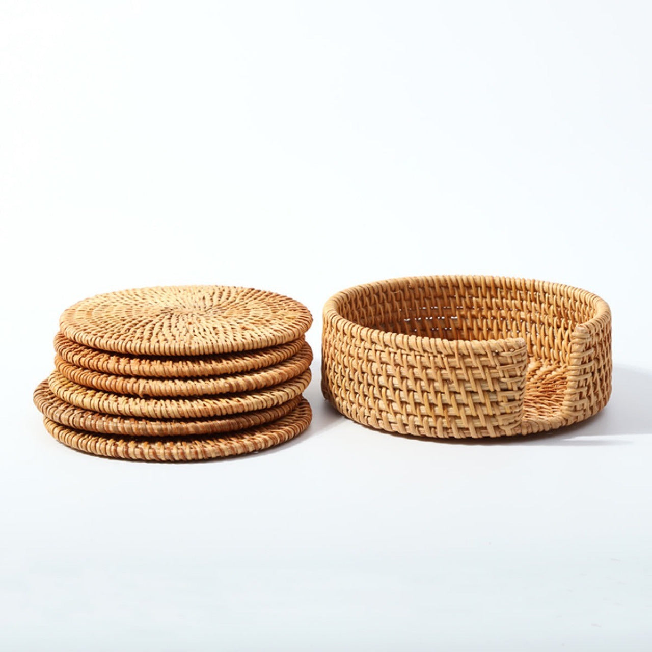 Woven Vietnamese Rattan Coaster, Bamboo Tea Mat, Table Mat, Potholder, Teacup Pot Mat, Placemat, Tea Ceremony Tea Set greenroot living