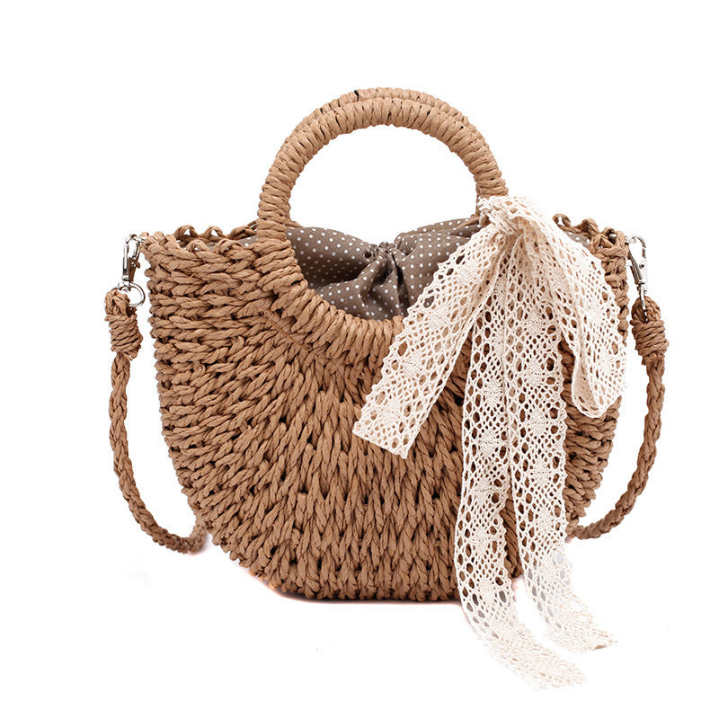 half moon straw bag