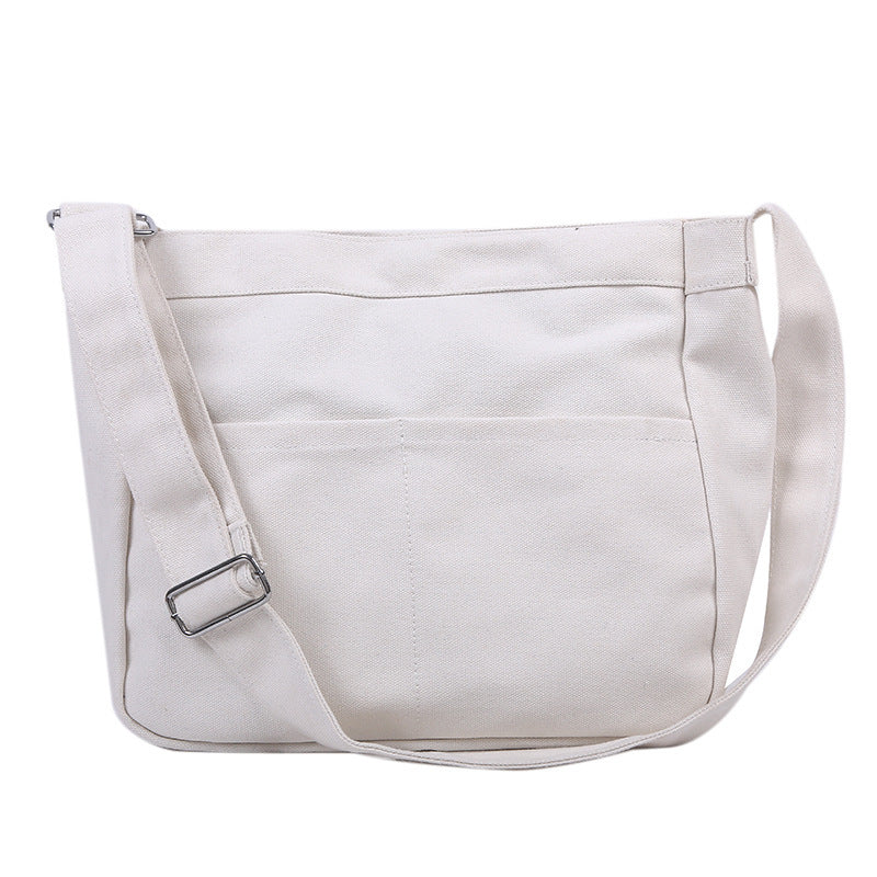 Canvas Shopping Bags Hasp Student Ulzzang BF Solid Book Bag All-Match Large Capacity Crossbody Harajuku Tote-Bags Ins Fashion greenroot living