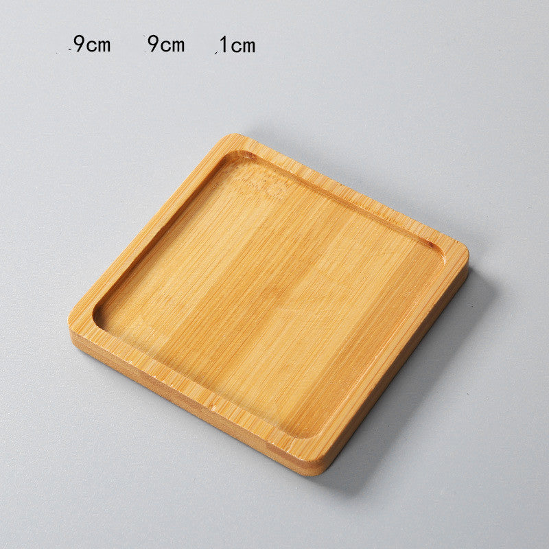 Succulent Flower Pot Bamboo Holder Ceramic Succulent Flower Pot Tray Bamboo Stand greenroot living