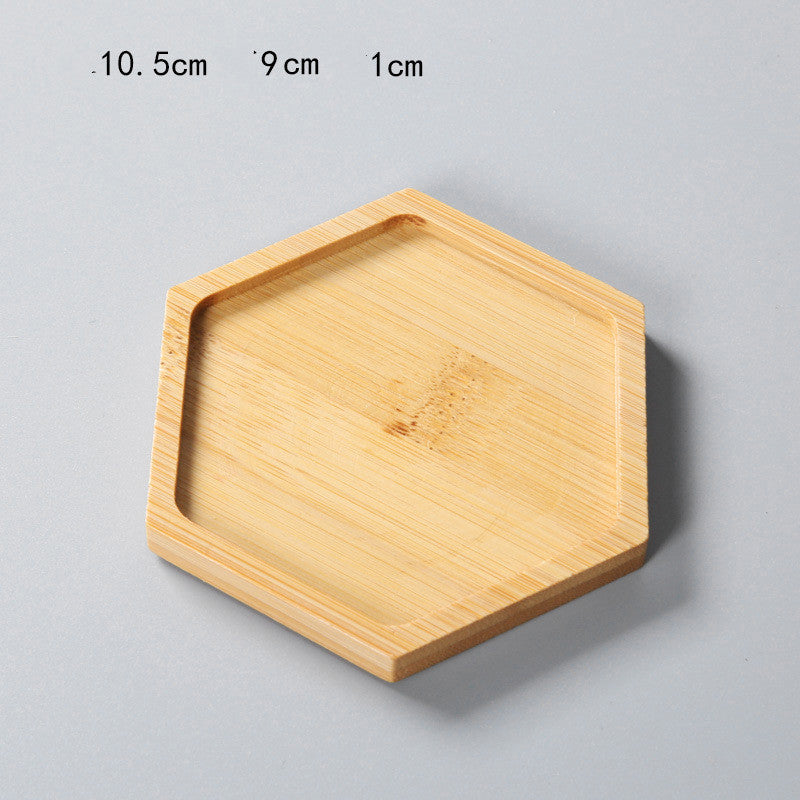 Succulent Flower Pot Bamboo Holder Ceramic Succulent Flower Pot Tray Bamboo Stand greenroot living