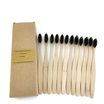 12 Bamboo charcoal environmentally friendly toothbrushes greenroot living