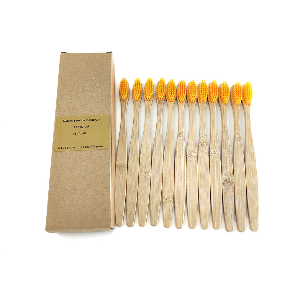 12 Bamboo charcoal environmentally friendly toothbrushes greenroot living