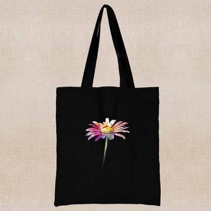 Canvas Shopping Bag Daisy Print Handheld Eco greenroot living