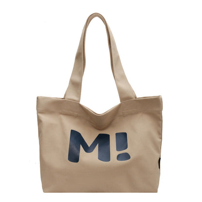 Letter Printed Shouder Bags Canvas Totes Bags For Women Shopper Girls Handbags Eco Environmental Large Capacity Shopping Bags greenroot living