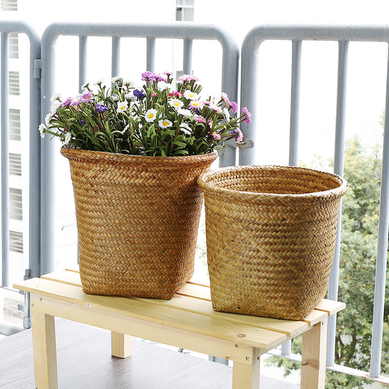 Caches-pots en rotin basiques greenroot living