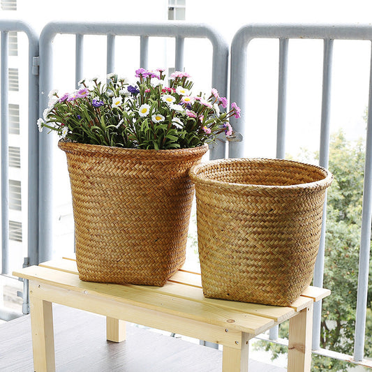 Caches-pots en rotin basiques greenroot living