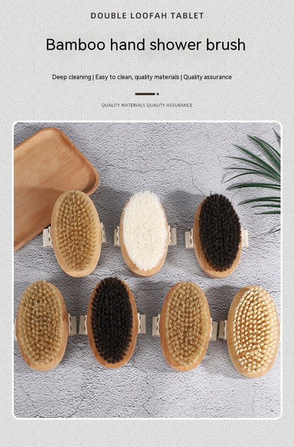 Bamboo Bristle Foam Nail Hand Brush greenroot living
