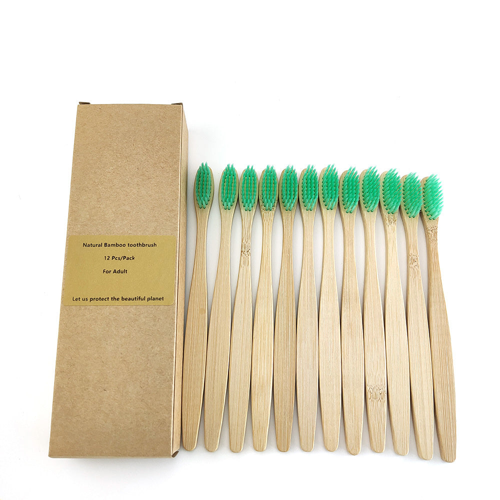 12 Bamboo charcoal environmentally friendly toothbrushes greenroot living