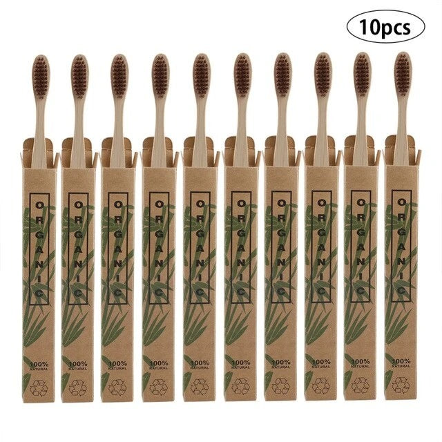 10 Bamboo toothbrushes greenroot living