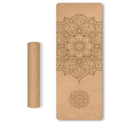 Portable Cork Yoga Mat – Non-Slip Eco-Friendly TPE Exercise Mat greenroot living