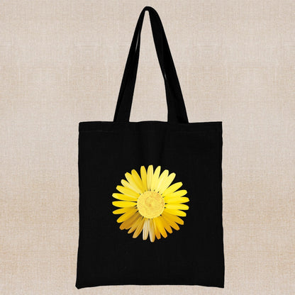 Canvas Shopping Bag Daisy Print Handheld Eco greenroot living