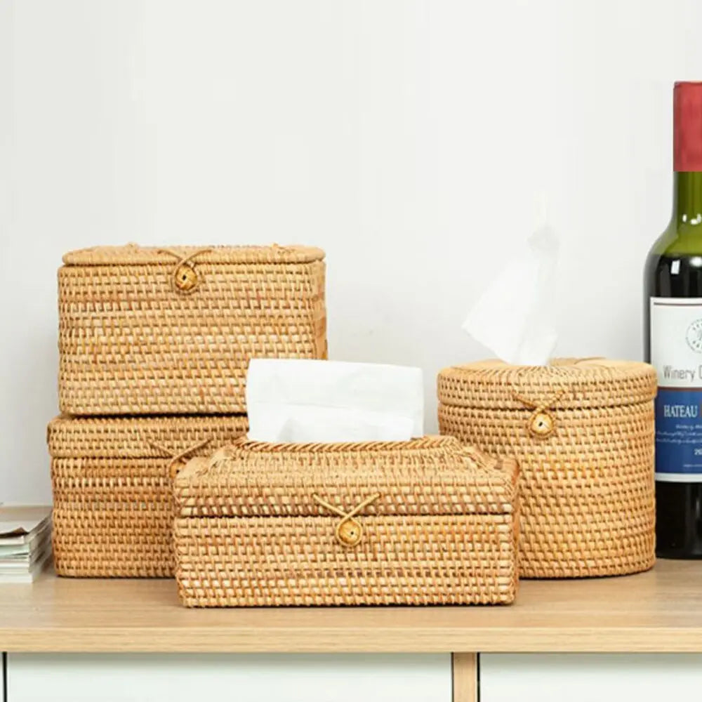 Rattan Handmade Tissue Box – Eco-Friendly & Stylish Storage greenroot living