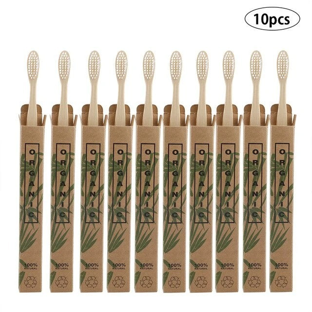 10 Bamboo toothbrushes greenroot living