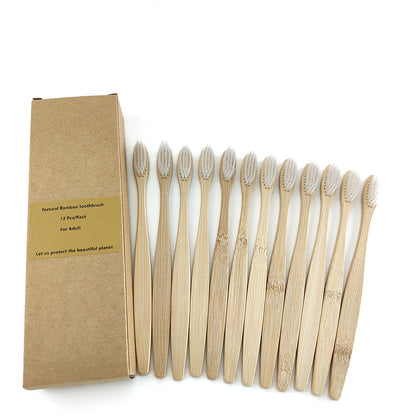 12 Bamboo charcoal environmentally friendly toothbrushes greenroot living
