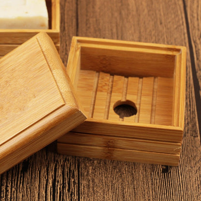 Soap box bamboo wood soap holder greenroot living