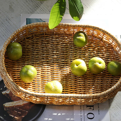 Rattan Fruit Hand-woven Japanese Steamed Bread Basket greenroot living