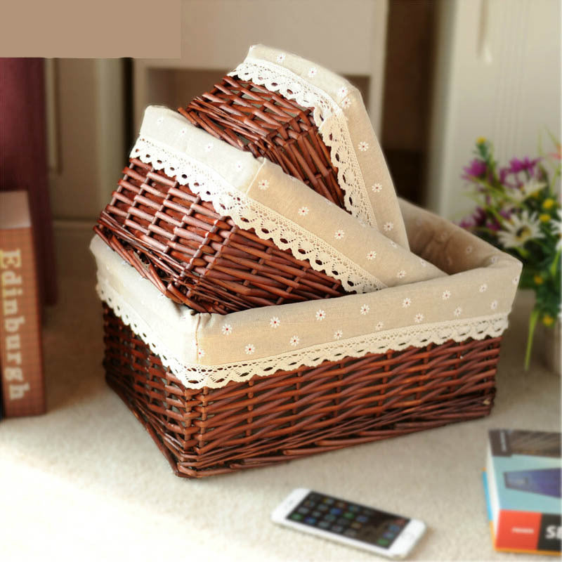 Willow Rattan Storage Basket – Eco-Friendly Home Organizer greenroot living