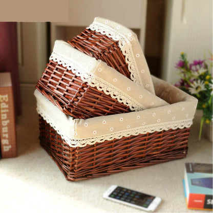 Willow Rattan Storage Basket – Eco-Friendly Home Organizer greenroot living