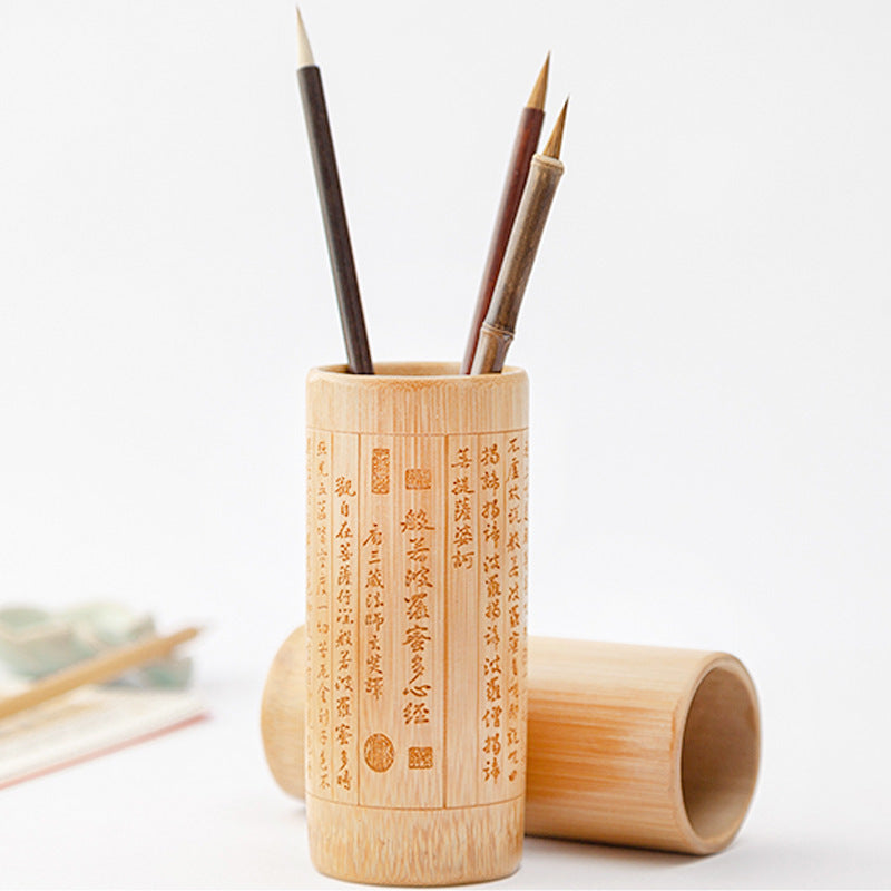 Bamboo pen holder stationery greenroot living