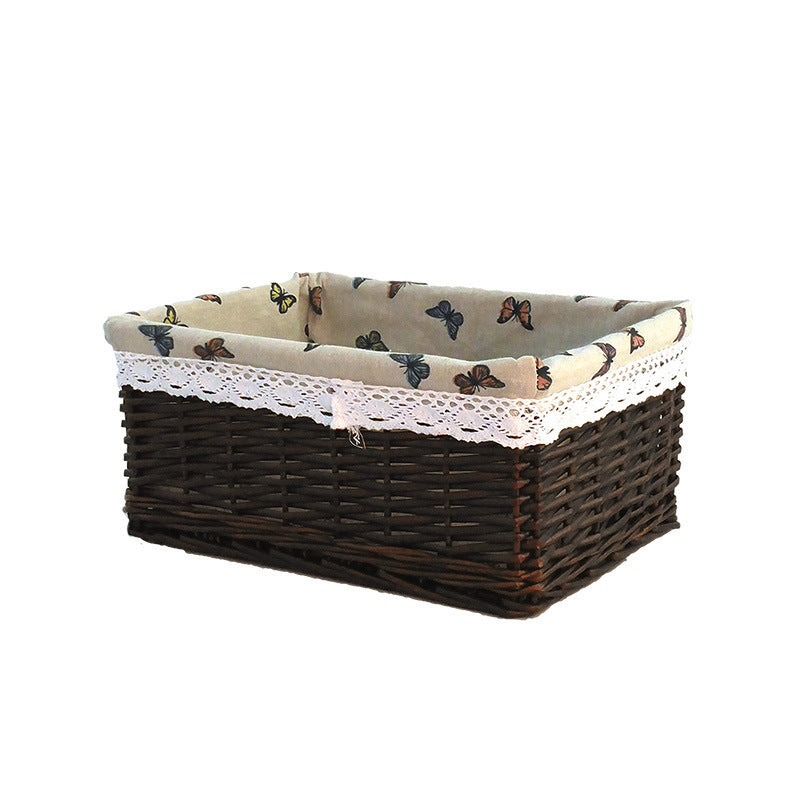 Willow Rattan Storage Basket – Eco-Friendly Home Organizer greenroot living
