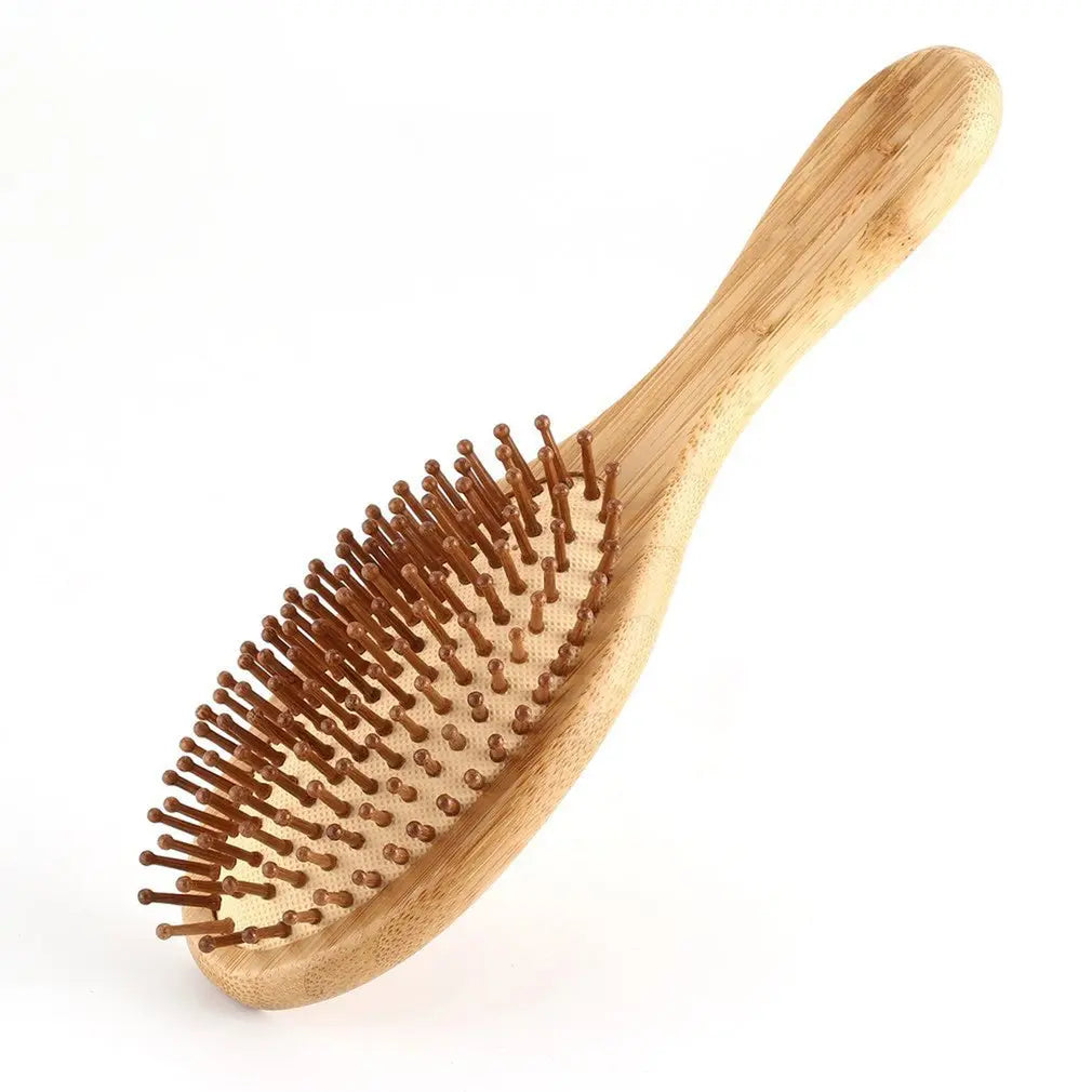 Bamboo Cushion Massage Comb | Carbonized Bamboo Comb greenroot living