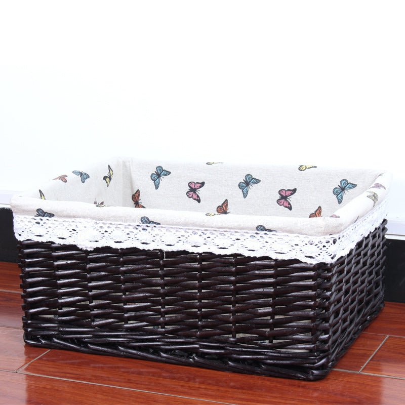 Willow Rattan Storage Basket – Eco-Friendly Home Organizer greenroot living