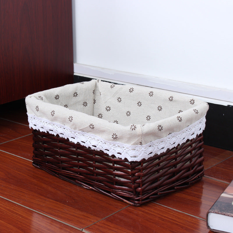 Willow Rattan Storage Basket – Eco-Friendly Home Organizer greenroot living