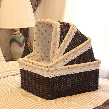 Willow Rattan Storage Basket – Eco-Friendly Home Organizer greenroot living
