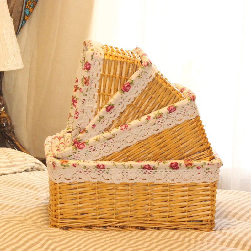 Willow Rattan Storage Basket – Eco-Friendly Home Organizer greenroot living