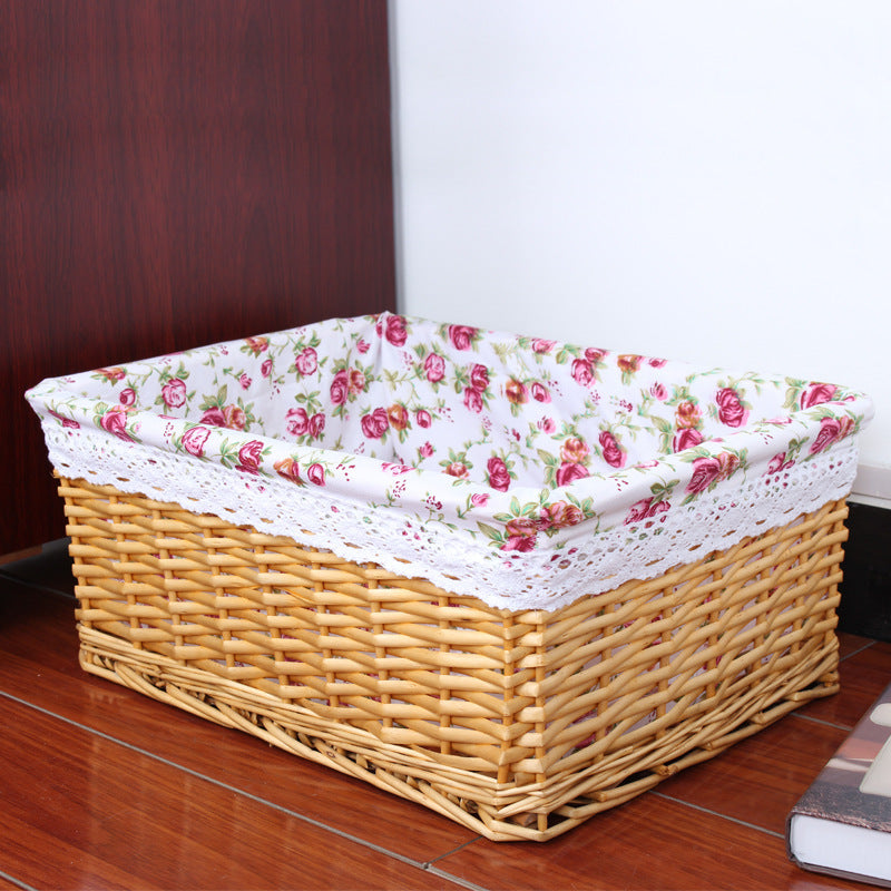Willow Rattan Storage Basket – Eco-Friendly Home Organizer greenroot living